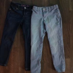 Girls size 6 two light and dark denim